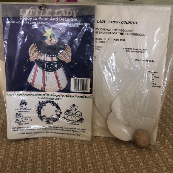 NWT Country Little Lady ready to paint and decorate arts and crafts doll - Picture 1 of 16